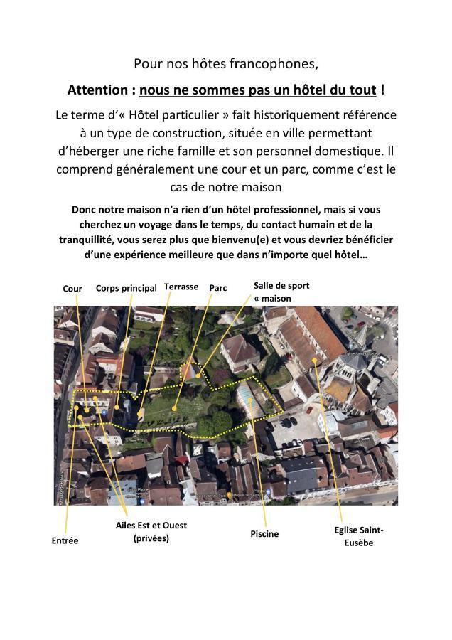 Saint-Eusebe Mansion - Hotel Particulier St-Eusebe Auxerre Kültér fotó